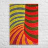 No Brake Zone - Original Oil Pastel Drawing  - Op Art Geometric Motion | Drawings by Eman's Gallery