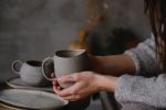 Mug with handle "Simplicity" 450 ml- organic natural shape | Drinkware by Laima Ceramics. Item composed of stoneware in minimalism style