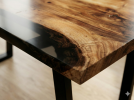Walnut Epoxy desk Custom Epoxy Resin Table | Tables by Ironscustomwood. Item made of walnut