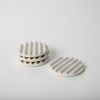 White Terrazzo Coaster Set | Tableware by Pretti.Cool. Item made of concrete & glass