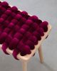 Burgundy Woven Stool | Chairs by Knots Studio