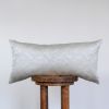 Shiny Champagne Floral Motif Lumbar Pillow 12x24 | Pillows by Vantage Design
