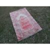 Vintage Red Turkish Small Rug - Yastik Carpet 2'9" X 4'4" | Rugs by Vintage Pillows Store. Item composed of cotton