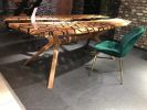 Epoxy Resin River Table - Live Edge Modern Furniture Table | Dining Table in Tables by Tinella Collection. Item composed of wood and synthetic in contemporary or country & farmhouse style