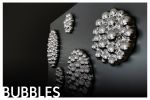 Bubbles Silver Wall Sculpture | Wall Hangings by PlusObject