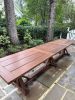 Handmade Outdoor Dining Table, Trestle Farmhouse Style Table, made in USA | Tables by Marco Bogazzi