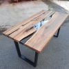 Custom Ultra Clear Epoxy Table | Dining Table in Tables by Ironscustomwood. Item made of walnut & metal compatible with contemporary and country & farmhouse style