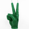 Green Hand candle - Peace symbol shape | Ornament in Decorative Objects by Agora Home. Item composed of synthetic in minimalism or contemporary style