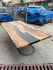 Black Epoxy Resin Dining Table - Resin River Table | Tables by Tinella Collection. Item made of wood & synthetic compatible with contemporary and art deco style