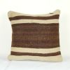Vintage Turkish Hemp Rug Pillow 18" X 18" | Sham in Linens & Bedding by Vintage Pillows Store. Item composed of cotton