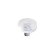 Glassia Wispy White Circle Knob | Hardware by Windborne Studios. Item composed of brass and glass