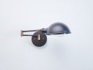 Swing Arm Adjustable Wall Light - Matte Black & Brass | Sconces by Retro Steam Works. Item made of metal works with industrial style