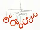 Fun Mobile For Any Room - Circles and Rings - Kinetic | Wall Hangings by Skysetter Designs. Item composed of metal in modern style
