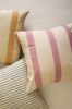 Oh! Stripes (Rose) Block Print Pillow | Pillows by Ninéh