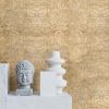 *Lisbon Gold Over Gold Leaf | Wallpaper in Wall Treatments by Wallcovetings by Brenda Houston. Item composed of fabric & paper