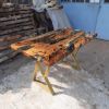 Custom Epoxy Resin Table Handmade Furniture | Dining Table in Tables by Ironscustomwood. Item made of wood & metal