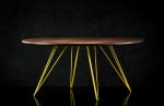 Williams Coffee Table / Walnut / Round | Tables by Tronk Design. Item composed of wood & metal