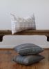 Blue & Beige Block Plaid Pattern Pillow 14x22 | Pillows by Vantage Design