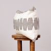 Grey & White Geometric Block Lumbar Pillow 14x22 | Pillows by Vantage Design