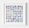 One Hundred Snowy Mountain Landscape Dots Collage | Paintings by Amelia Coward