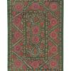 Green Tribal Suzani Wall Hanging Decor, Suzani Silk Suzani | Tapestry in Wall Hangings by Vintage Pillows Store. Item composed of cotton & fiber
