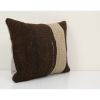 Ethnic Goat Hair Lumbar Kilim Pillow Cover from Anatolian | Cushion in Pillows by Vintage Pillows Store. Item composed of cotton