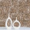 Mica Tile - Silver Pearl | Wallpaper in Wall Treatments by Wallcovetings by Brenda Houston. Item made of paper