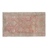 Vintage Faded Red Turkish Karapinar Rug with Floral Borders | Area Rug in Rugs by Vintage Pillows Store. Item made of wool & fiber