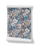 Boogie Oogie Oogie Blue Wallpaper | Wall Treatments by Stevie Howell. Item made of paper