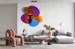 Oversized Multicolor Wall Art /Transparent Acrylic Art/ Wall | Sculptures by uniQstiQ. Item composed of synthetic