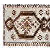 Vintage Turkish Geometric Hand-Knotted Herki Runner Rug | Rugs by Vintage Pillows Store. Item composed of cotton & fiber