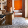 Tie Dye Graphite Ink Rug | Work by District Loom