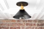 Black Gold Ceiling Mount - Model No. 7046 | Flush Mounts by Peared Creation. Item made of brass