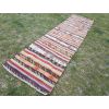 1970s Vintage Turkish Oushak Hallway Kilim Runner | Runner Rug in Rugs by Vintage Pillows Store. Item composed of cotton