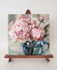 Peony oil painting original flowers canvas art in frame | Oil And Acrylic Painting in Paintings by Natart. Item made of canvas with synthetic works with contemporary style