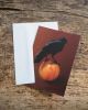 Black Crow Apple Greeting Card – Wildlife Art (5"x7") | Gift Cards by The Ugly Cat Studio