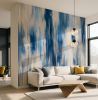 BOLD WASHED IKAT — Navy & Cobalt Blue Ikat Wallpaper Pattern | Wall Treatments by ELLE WALLS
