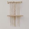 Macrame 12" Shelf Wall Hanging | Macrame Wall Hanging in Wall Hangings by Rosie the Wanderer. Item made of wood with fiber