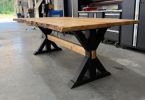LIVE EDGE curly maple table | Dining Table in Tables by Pelican State Woodworks