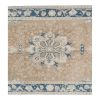 Unique Pattern Turkish Oushak Rug, Pale Overdyed Boho Carpet | Area Rug in Rugs by Vintage Pillows Store. Item composed of cotton
