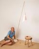 Natural Wooden Lamp | Floor Lamp in Lamps by VANDENHEEDE FURNITURE-ART-DESIGN. Item composed of wood and paper in boho or contemporary style