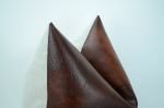 faux leather pillow // faux leather cushion // chestnut | Pillows by velvet + linen
