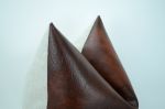 faux leather pillow // faux leather cushion // chestnut | Pillows by velvet + linen