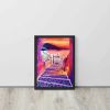 Framed Paper Print – Warm Embrace – Romantic Evening Landscape Art | Work by Eman's Gallery