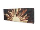 Oak City Sunrise | Wall Sculpture in Wall Hangings by StainsAndGrains. Item composed of wood and metal in contemporary or industrial style