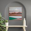 Original 30x30 Geometric Mountain Landscape | Vista by Shilo Ratner | Work by Shilo Ratner