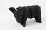 Taurus, Chainsaw Carved, Burnt Oak, Abstract Sculpture, Bull, Handmade, Black | Sculptures by Logniture
