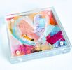 Acrylic Block Heart Painting: Loud Love (No. 5 of 10) | Mixed Media in Paintings by carrie song