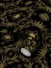 IVI Poppy Daisies & Cannabis Leaves Black Gold | Wallpaper in Wall Treatments by Sean Martorana. Item made of paper