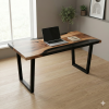 Walnut Epoxy desk Custom Epoxy Resin Table | Tables by Ironscustomwood. Item made of walnut